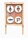 Toilet woodboard Royalty Free Stock Photo