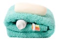 Toiletries (toothbrush, soap, towel)