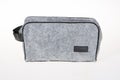 Toiletry bag grey canvas clutch for cosmetic mock up