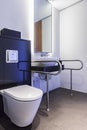 Toilets for handicapped people in office building are empty Royalty Free Stock Photo