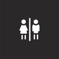 toilets icon. Filled toilets icon for website design and mobile, app development. toilets icon from filled city elements