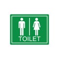 Toilets icon, Male and female bathroom, restroom sign flat icon