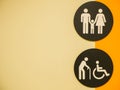 Toilets icon. Public restroom signs Royalty Free Stock Photo