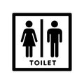 Toilets vector icon. flat toilet symbol. The illustration of the toilet includes figures of ladies and gentlemen.