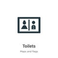 Toilets vector icon on white background. Flat vector toilets icon symbol sign from modern maps and flags collection for mobile