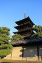 Toji pagoda in the early morning, in Kyoto, Japan