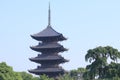 Famous pagoda temple Kyoto Japan Royalty Free Stock Photo
