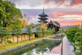 Toji temple and wood pagoda in autumn Kyoto, Japan Royalty Free Stock Photo