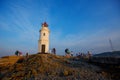 Tokarevsky Lighthouse on a summer evening in Vladivostok