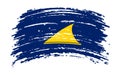 Tokelau flag in grunge brush stroke, vector