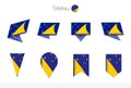 Tokelau national flag collection, eight versions of Tokelau vector flags Royalty Free Stock Photo