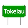 Tokelau road sign. Royalty Free Stock Photo