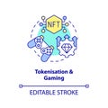 Tokenisation and gaming concept icon Royalty Free Stock Photo