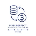 Tokenization linear desktop icon Royalty Free Stock Photo