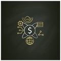Tokenization technologies chalk icon Royalty Free Stock Photo