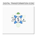 Tokenization technologies color icon