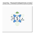 Tokenization technologies color icon Royalty Free Stock Photo