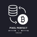 Tokenization white solid desktop icon