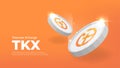 Tokenize Xchange TKX coin cryptocurrency concept banner background Royalty Free Stock Photo