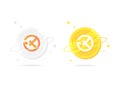 Tokenize Xchange TKX coin flat icon isolated on white background Royalty Free Stock Photo