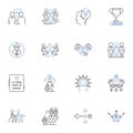 Tokens line icons collection. Cryptocurrency, Digital, Blockchain, Security, Utility, Decentralized, Transfer vector and