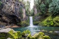 Toketee Falls, Oregon Waterfall in Umpqua National Forest Royalty Free Stock Photo