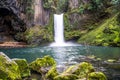 Toketee Falls, Oregon Waterfall in Umpqua National Forest Royalty Free Stock Photo