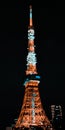 Tokio tower at night Royalty Free Stock Photo