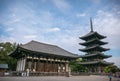 Tokondo, East Golden Hall and Five-storey Pagoda in Kofuku-ji Temple, Nara.