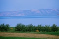 Toktogul highland mountain lake in Kyrgyzstan