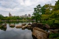 Tokugawaen , Japanese Gardenin Nagoya during summer sunny day at Nagoya Aichi , Japan : 31 August 2019 Royalty Free Stock Photo