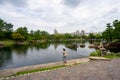 Tokugawaen , Japanese Gardenin Nagoya during summer sunny day at Nagoya Aichi , Japan : 31 August 2019 Royalty Free Stock Photo