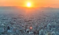 Tokyo aerial view at sunset - Japan Royalty Free Stock Photo