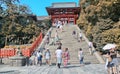 TOKYO - AUG 18: Tourists visit Kamakura Temple, August 18, 2013 in Tokyo, Japan. Kamakura offers numerous temples, shrines and