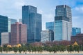 Tokyo buildings skyscraper at Chiyoda City, view from The Imperial Palace. Royalty Free Stock Photo