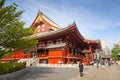 TOKYO - CIRCA JUNE, 2016: Sensoji-ji Red Japanese Temple in Asakusa, Tokyo, Japan on May 16,2016 Royalty Free Stock Photo