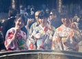 TOKYO - CIRCA JUNE, 2016: Sensoji-ji Red Japanese Temple in Asakusa, Tokyo, Japan on May 16,2016 Royalty Free Stock Photo