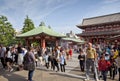 TOKYO - CIRCA JUNE, 2016: Sensoji-ji Red Japanese Temple in Asakusa, Tokyo, Japan on May 16,2016 Royalty Free Stock Photo