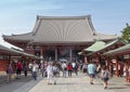 TOKYO - CIRCA JUNE, 2016: Sensoji-ji Red Japanese Temple in Asakusa, Tokyo, Japan on May 16,2016 Royalty Free Stock Photo