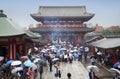 TOKYO - CIRCA JUNE, 2016: Sensoji-ji Red Japanese Temple in Asakusa, Tokyo, Japan on May 16,2016 Royalty Free Stock Photo