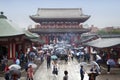 TOKYO - CIRCA JUNE, 2016: Sensoji-ji Red Japanese Temple in Asakusa, Tokyo, Japan on May 16,2016 Royalty Free Stock Photo