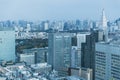 Tokyo city metro office building urban skyline evening