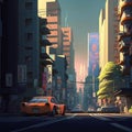 Tokyo City Re imagined in Pixar Style. AI