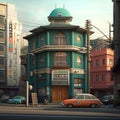 Tokyo City Re imagined in Pixar Style. AI