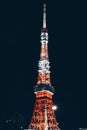 Tokyo city street view with Tokyo Tower at twilight Nov 29 2023 Royalty Free Stock Photo