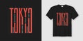 Tokyo city stylish t-shirt and apparel design, typography, print
