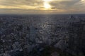 Tokyo cityscape at sundown Royalty Free Stock Photo