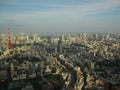 Tokyo cityscape view from above on Tokyo Tower