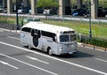 Tokyo Disneyland Bus with Colorful Mickey Mouse Design. July 20,2008 in Tokyo, Japan