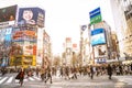 Shibuya crossroads intersection in Tokyo Japan Royalty Free Stock Photo